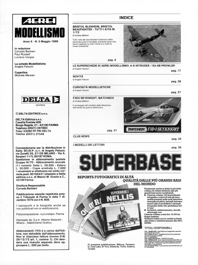 Aerei Modellismo 1989-05